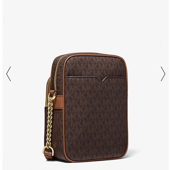 MICHAEL KORS 
Jet Set Travel Medium Logo Crossbody Flight
35F1GTVC2B
Brown
NWT - Picture 7 of 16